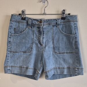Denver Hayes Light Wash Denim Utility Shorts